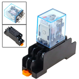 Power Relay DPDT 230VDC 10Amps with Din Rail Socket base
