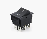 Double-Pole Black Rocker Switch On-On