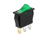 Single-Pole Green Rocker Switch On-On