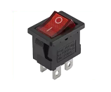 2-Pole Red Miniature Rocker Switch On-Off  