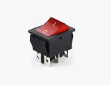 Double-Pole Red Rocker Switch On-On