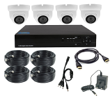 High Definition 4 Channel 2MP 1080p Full HD System with 4 White Night & Day Vision Eyeball Cameras