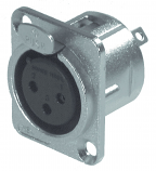 Neutrik NC3FD-L Female 3 Pin XLR Chassis Socket Neutrik NC3FD-L Female 3 Pin XLR Chassis Socket