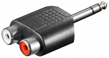 Twin RCA Females to 6.3mm Stereo Male Adaptor Twin RCA Females to 6.3mm Stereo Male Adaptor