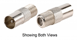 F Female to Coaxial Male (TV Aerial) Adaptor F Female to Coaxial Male (TV Aerial) Adaptor