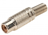 High Quality Nickel Plated RCA (Phono) Line Socket with 6.3mm Cable Entry High Quality Nickel Plated RCA (Phono) Line Socket with 6.3mm Cable Entry