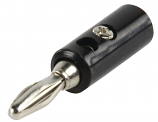 Nickel Plated 4mm Banana Plug Black Handle Nickel Plated 4mm Banana Plug Black Handle