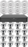 Ultra High Definition 8.0 Megapixel IP CCTV System with 16 White ColourHunter Dome Cameras Ultra High Definition 8.0 Megapixel IP CCTV System with 16 White ColourHunter Dome Cameras