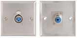 Stainless Steel Wallplate with Single XLR Socket Stainless Steel Wallplate with Single XLR Socket