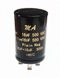16uF + 16uF 500V Dual Electrolytic Can Capacitor 16uF + 16uF 500V Dual Electrolytic Can Capacitor