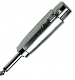 XLR 3 pin Female to 6.3mm Mono Male Adaptor XLR 3 pin Female to 6.3mm Mono Male Adaptor