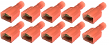 Crimp Terminals Red Flat Male 6mm for 0.5 to 1.5mm wire Crimp Terminals Red Flat Male 6mm for 0.5 to 1.5mm wire