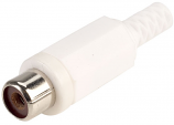 RCA (Phono) Line Socket with White Cover RCA (Phono) Line Socket with White Cover