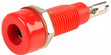 High Quality 4mm Panel Socket with Brass Insert Red High Quality 4mm Panel Socket with Brass Insert Red