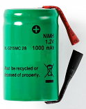 Rechargeable Backup Battery NIMH with Solder Tags - 1.2Volts 1000mAH Rechargeable Backup Battery NIMH with Solder Tags - 1.2Volts 1000mAH