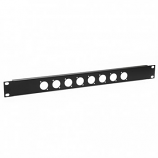 19" 1U Rack Panel with 8 XLR/speakON Holes 19" 1U Rack Panel with 8 XLR/speakON Holes