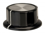 Control Knob Black with Silver Insert,45mm diameter with Grub Screw Control Knob Black with Silver Insert,45mm diameter with Grub Screw
