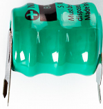 Rechargeable Small Battery NIMH with Solder Tags - 3.6Volts 60mAH Rechargeable Small Battery NIMH with Solder Tags - 3.6Volts 60mAH