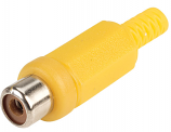 RCA (Phono) Line Socket with Yellow Cover RCA (Phono) Line Socket with Yellow Cover