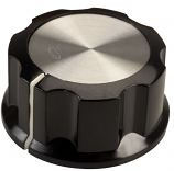 Control Knob Black with Silver Insert, 33mm diameter with Grub Screw Control Knob Black with Silver Insert, 33mm diameter with Grub Screw