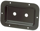 Black Steel Dish with 2 holes for mounting Jack Sockets Black Steel Dish with 2 holes for mounting Jack Sockets