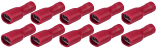 Crimp Terminal Red Flat Insulated Receptacle 6mm for 0.5 to 1.5mm wire Crimp Terminal Red Flat Insulated Receptacle 6mm for 0.5 to 1.5mm wire