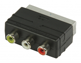 Scart Plug to 3 RCA (Phono) Sockets (Output via Sockets) Scart Plug to 3 RCA (Phono) Sockets (Output via Sockets)