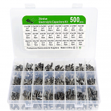 500 Piece Electrolytic Capacitor Kit 0.1µF - 1000µF 500 Piece Electrolytic Capacitor Kit 0.1µF - 1000µF