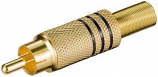 Fully Gold Plated RCA (Phono) Plug with Black Code 7mm Cable Entry Fully Gold Plated RCA (Phono) Plug with Black Code 7mm Cable Entry
