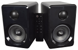 Active Bluetooth Bookshelf Speaker Pair (Amplified Speakers) Active Bluetooth Bookshelf Speaker Pair (Amplified Speakers)
