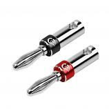 Rhodium Plated 4mm Banana Plug Pair Rhodium Plated 4mm Banana Plug Pair