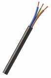 Black 3 Core Copper Mains Cable rated at 3 Amps. 100 Metre Drum Black 3 Core Copper Mains Cable rated at 3 Amps. 100 Metre Drum