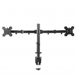 Twin Monitor Desk Mount with full Motion & Rotation for Monitors up to 27 inches Twin Monitor Desk Mount with full Motion & Rotation for Monitors up to 27 inches