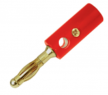 4mm Banana Plug Gold Plated & Stackable - Red Handle 4mm Banana Plug Gold Plated & Stackable - Red Handle