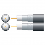 Twin Satellite Coaxial Cable in Black. Sold by Metre Multiples Twin Satellite Coaxial Cable in Black. Sold by Metre Multiples