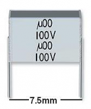 0.15uF 100V 5% Stacked Polyester Film Capacitor 0.15uF 100V 5% Stacked Polyester Film Capacitor