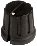 15.5mm Black knob with Marker for 6.3mm Spindles 15.5mm Black knob with Marker for 6.3mm Spindles