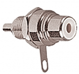 High Quality Phono Chassis Socket Nickel Plated White Code High Quality Phono Chassis Socket Nickel Plated White Code