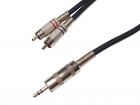 1 Metre High Quality Lead with 2 Phono Plugs (RCA) to 3.5mm Stereo Jack Plug 1 Metre High Quality Lead with 2 Phono Plugs (RCA) to 3.5mm Stereo Jack Plug