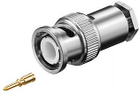 Solderable 50 ohm BNC Plug with Gold Pin Solderable 50 ohm BNC Plug with Gold Pin