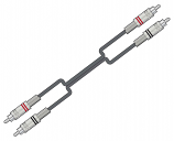 Short High Quality Phono Leads 500mm Stereo Nickel Plated (2RCA to 2RCA) Short High Quality Phono Leads 500mm Stereo Nickel Plated (2RCA to 2RCA)