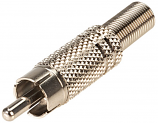 High Quality Nickel Plated RCA (Phono) Plug with 6.3mm Cable Entry High Quality Nickel Plated RCA (Phono) Plug with 6.3mm Cable Entry
