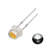 Clear Cool White 5mm Straw Hat LED Clear Cool White 5mm Straw Hat LED