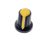 Yellow Top 15mm Knob For Splined 6mm Spindle Yellow Top 15mm Knob For Splined 6mm Spindle