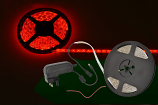 High Quality Red LED Weatherproof 5 Metre Tape Strip & Power Supply Kit
