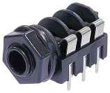 Neutrik NMJ6HFD2 6.3mm Stereo Switched Chassis Socket With PCB Pins Neutrik NMJ6HFD2 6.3mm Stereo Switched Chassis Socket With PCB Pins