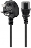 2 Metre High Quality IEC European C13 Socket to UK 3 pin Mains Plug 2 Metre High Quality IEC European C13 Socket to UK 3 pin Mains Plug