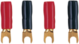 Gold Plated 5mm Fork Crimp Terminals For 2mm wire